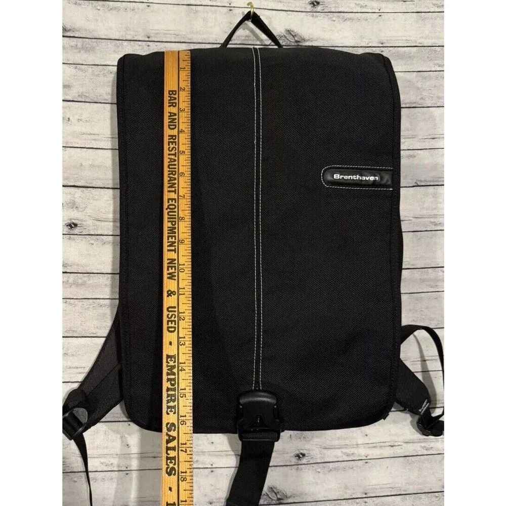 BRENTHAVEN Pro Style Slim Pack Laptop Backpack Black Water Resistant